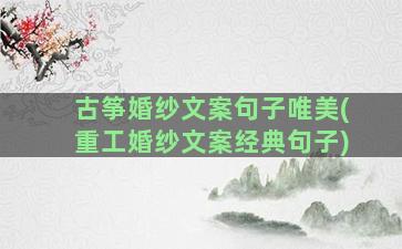 古筝婚纱文案句子唯美(重工婚纱文案经典句子)