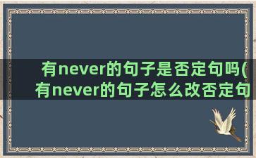 有never的句子是否定句吗(有never的句子怎么改否定句)