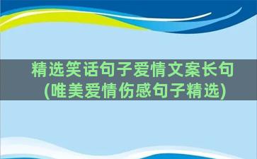 精选笑话句子爱情文案长句(唯美爱情伤感句子精选)