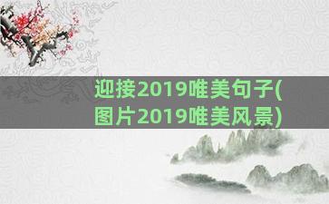 迎接2019唯美句子(图片2019唯美风景)